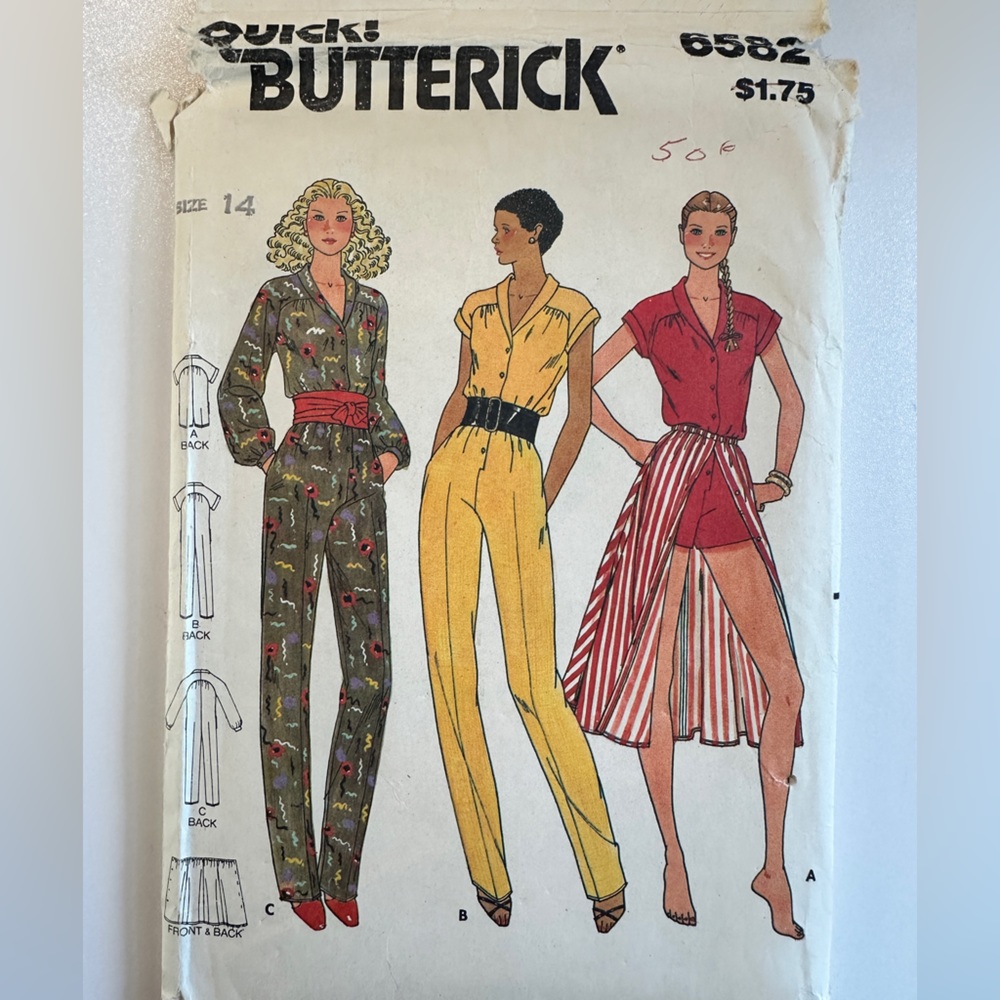 Quick Butterick vintage jumpsuit sewing pattern